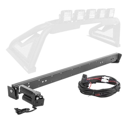 Go Rhino Mounts To Sport Bar 2.0, Mounts Five 6" Round Or Five 3" Cube Lights 960001T